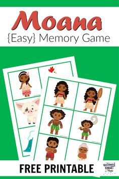 free printable moan memory game for kids