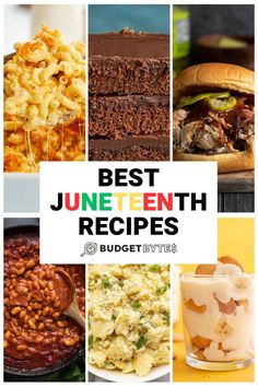 the best juneteenth recipes are on display in this collage with text overlay