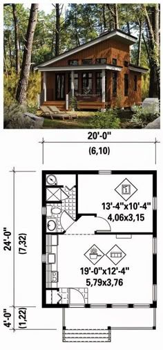 two story cabin with loft and living quarters in the woods, floor plans for small houses