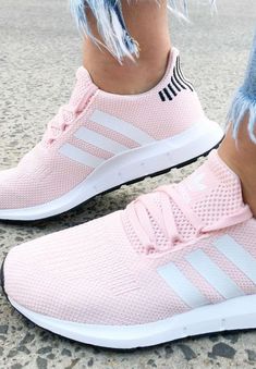 Pink Adidas sneakers - Pink Adidas Swift Run sneakers for women | Photo by @shoes.shopstore | Light Pink casual sneakers for women: style these womens fashion sneakers with casual, everyday outfits for the best look. This is an affiliate link. If you choose to make a purchase through this link, I will receive a small commission of the sale at no additional cost to you. #womenssneakers #sneakersforwomen #adidassneakers #pinksneakers #sneakers #casualsneakersforwomen | Affiliate Adidas Swift Run, Look Adidas, White Tennis Shoes, Sneakers Fashion Outfits, Adidas Shoes Women, Cute Sneakers, Sneakers Adidas, Pink Adidas, Sneakers Outfit