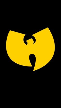 the batman symbol is shown in black and yellow