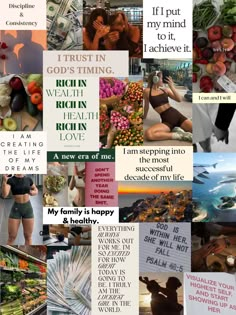 a collage of images with words and pictures