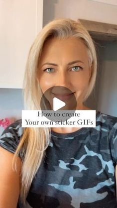 a woman making a funny face with her tongue out and the words how to create your own sticker gifts