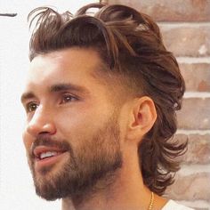 Mullet Hairstyle Mens Wavy Long, Good Mullets Guys, Burst Fade Mullet Long Hair, Mens Long Mullet, Modern Day Mullet Men, New Mullet Hairstyles Men, Mens Short Mullet Fade