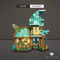 an image of a house made out of legos and bricks with the words azure warped above it