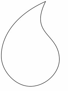 a black and white drawing of a drop of water with a long thin line in the middle