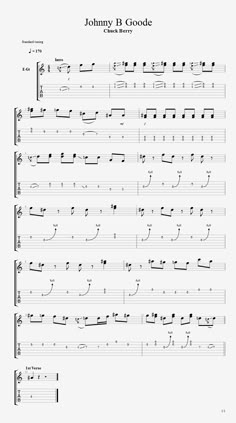 johnny b goode sheet music for guitar