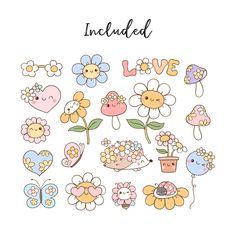 an image of flowers and butterflies with the words included