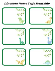 printable dinosaur name tags for kids