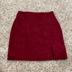 Velvet Pencil Skirt With Zipper In The Back, Never Worn Red Lined Pencil Skirt Skort, Red Pencil Skort With Lined Skirt, Red Pencil Skirt Skort With Lined Skirt, Red Lined Pencil Skort, Red Skirt Aesthetic, Christmas Dinner Outfits, Dark Red Skirt, Red Velvet Skirt, Velvet Pencil Skirt