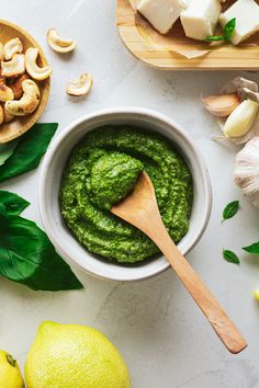 green pesto with basil cashews and silken tofu Tofu Pesto Sauce, Protein Pesto, Vegan Walnut Pesto, Vegan Nut Free Pesto, Tofu Pesto Sandwich, Parsley Pesto Vegan, What Is Tofu