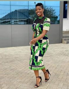 Dresses Ankara, Midi Gown, Stylish Naija, African Attire Dresses