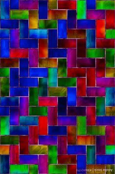 a colorful tile pattern with many different colors