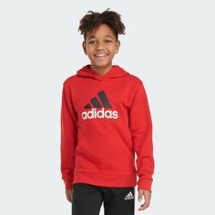 adidas Shop the ESSENTIAL CTN FLC HOOD PULVR - Red at adidas.com/us! See all the styles and colors of ESSENTIAL CTN FLC HOOD PULVR - Red at the official adidas online shop. Sport Logo, Boys Fleece, Adidas Girl, Adidas Shop, Adidas Hoodie, Red Hoodie, Adidas Online, Cotton Fleece, Hooded Pullover