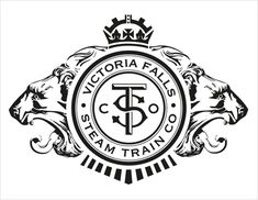 the victoria falls team training logo, with lions and a crown on it's head