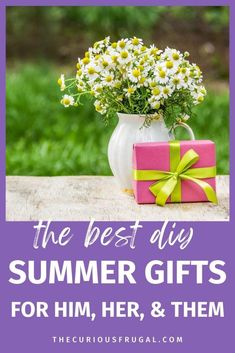 the best diy summer gifts for him, her and them with text overlay