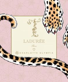 a leopard print on a pink background with a white sign in the middle that says lauvree