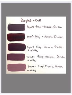 the different shades of purples - dull