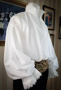 White Butler Outfit, Poet Shirt Outfit, Dress Shirt Reference, Victorian Shirt, Pirate Shirt, Poet Shirt, Single Man, Wing Collar, Pirate Shirts