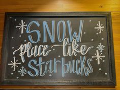 a sign that says snow peace like starbuckss