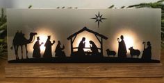 a nativity scene with the birth of jesus