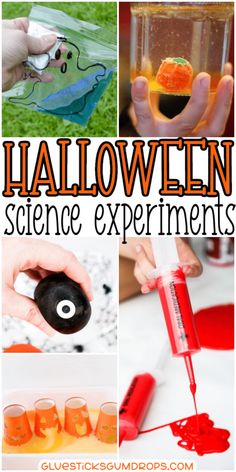 halloween science experiments for kids with text overlay