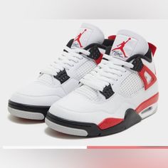 Pristine Condition Only Worn Once Authentic Size: 6w Fire Red 4s, Jordan 4 Retro Fire Red, Jordan 4 Fire Red, Retro Jordans, Air Jordan Iv, Jordan Shoes Girls, Jordan 4s, Jordan Shoes Retro, Shoes Sneakers Jordans