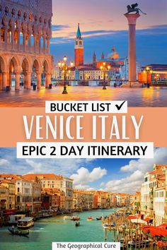 48 Hours in Venice, Europe's Most Unique  City Places To Visit In Venice, 2 Days In Venice, Italy Vacation Itinerary, Venice Itinerary, Day Trips From Venice, Greece Cruise, Barcelona Itinerary, Vacation Island