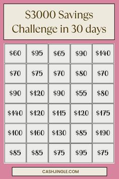 the $ 300 savings challenge in 30 days is on sale for $ 3, 500