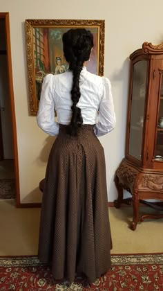 1800s Fashion America, Victorian Governess Dresses, Victorian Working Dress, 1800s Southern Fashion, 1870s Fashion Poor, 1890s Fashion Women Casual, 1800 Womens Fashion, 1880s Skirt, 1900s Fashion Aesthetic