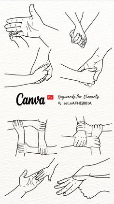 Hands Doodle 1 Canva elements #creativefontsc Hands Doodle, Canva Project, Hand Doodles, Inspirational Illustration, Let It Out