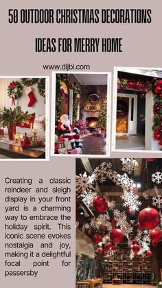 Outdoor Christmas Decorations Ideas, Outdoor Christmas Decoration Ideas, Outdoor Decoration Ideas, Christmas Decorations Ideas, Skirts Ideas, Christmas Outfit Ideas, Trendy Christmas Outfits, Reindeer And Sleigh, Hand Tattoos For Women