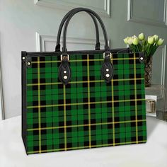 Clan Wallace Hunting Green Tartan Leather Bag VR23 Clan Wallace Tartan Today Campbell Tartan, Sneakers Sale, Plaid And Leather, Green Tartan, Sale Off, Scottish Clans, Tartan Dress, Bag Collection, Scottish Tartans