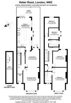 the floor plan for heber road, london nw2