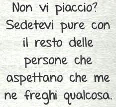 an italian poem written in black and white with the words'no vi piacci? sedetti pure con i resto delle per persone