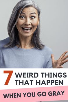 Ditching the hair dye and letting your natural gray hair show? It can be a difficult and time-consuming process, but in the end it's worth it! Still, there are some weird and funny side effects of going gray - check it out! #grayhair #greyhair #goinggrey Going Grey Transition, Brown Hair Going Grey, Red Scene Hair, Weird And Funny, Going Gray Gracefully, Grey Hair Care, Grey Hair Over 50, Grey Hair Transformation, Grey Hair Dye