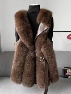 Shipping: Worldwide Express Shipping AvailableDelivery time: 7-15Days Fast ShippingReturns: Fast refund, 100% Money Back Guarantee. Women Waistcoat, Fur Vest Women, Fur Waistcoat, Women's Winter Coats, Womens Faux Fur Coat, Coat Autumn, Coat Women Fashion, Chic Coat, Fox Fur Coat