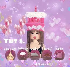 Cake Hacks, Pastel Dress, Dress Cake, Colorful Cakes, Game Dresses