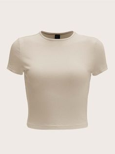 Beige Top Outfit, Beige T Shirts, Beige Shirt, Body Outfit, Fashion Top Outfits, Beige Top