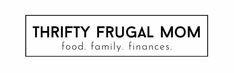 the logo for thrift frugal mom food, family, finances on a white background