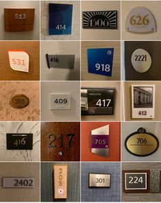 many different types of house numbers and address cards