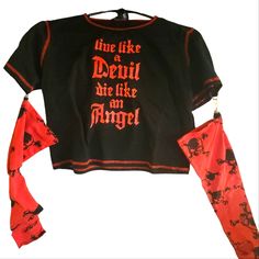 Xxl Dolls Kill Baby Tshirt With Removable Sleeves. Nwt Kill The Kardashians Shirt, Red Cotton Grunge Top, Red Cotton Band Merch Top, Emo Cotton Top For Halloween, Red Long Sleeve Band Merch Top, Alternative Red Top For Halloween, Red Punk Tops With Letter Print, Punk Style Red Tops For Alternative Fashion, Punk Style Red Tops With Letter Print