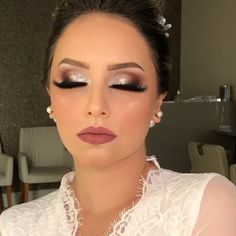 Glam Wedding Makeup, Wedding Day Makeup, Wedding Makeup Looks, Evening Makeup, Makeup Eye Looks, Bridal Makeup Looks