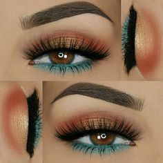 Gold And Green Eye Makeup, Green Eye Makeup, Brow Styling, Eye Makeup Pictures, Eye Makeup Steps, Green Eye