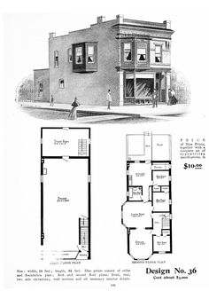 an old house with two floors and three stories in the same floor plan, as well as