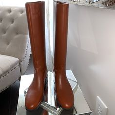 Tory Burch Riding Boots In Super Smooth Leather. Color: Vachetta. Brand New, Never Worn! Size: 6.5 M. Video Shows Absolutely No Signs Of Wear! Without Box. However, Duster Is Included. These Make Great Everyday Walking Boots Whether It’s For Daily Wear, Running Errands Or Sightseeing In The City Or Countryside! Make An Offer! Boots Tory Burch, Brown Round Toe Knee-high Riding Boots, Tory Burch Riding Boots, M Video, Brown Zipper Closure Knee-high Boots, Walking Boots, Tory Burch Shoes, Smooth Leather, Running Errands