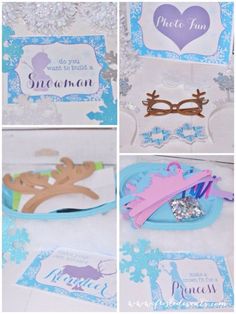 frozen princess party supplies and place cards for guests to use on their birthdays or any special occasion