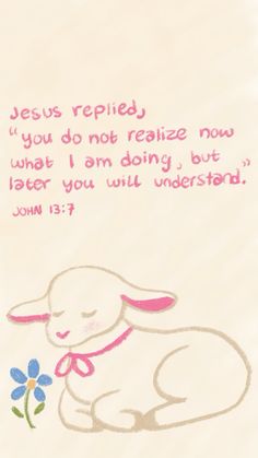 a drawing of a sheep with a flower in its mouth and the words jesus replaced, if you do not really know what i am doing