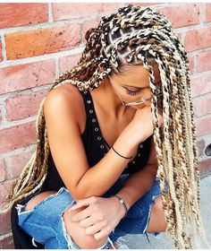 Braids Blonde, Senegalese Twist Hairstyles, Big Box Braids, Box Braids Styling, Long Braids, Box Braids Hairstyles, Twist Hairstyles