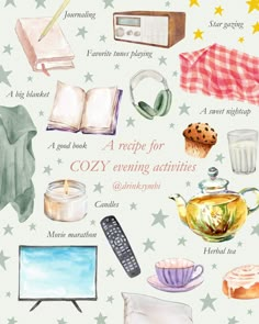 Do you prefer a cozy night in or going out?  If you're staying in, put a couple of these activities on your list   #herbs #wellness #health #tips #holistic #remedies #herbalism #holistichome #habits #cozy #nightin How To Romanticize Your Life, Chill Activities, Cozy Night Routine, Cozy Activities, Cozy Hobbies, Happy Homemaking, Cozy Weekend, Winter Wellness, Cozy Life